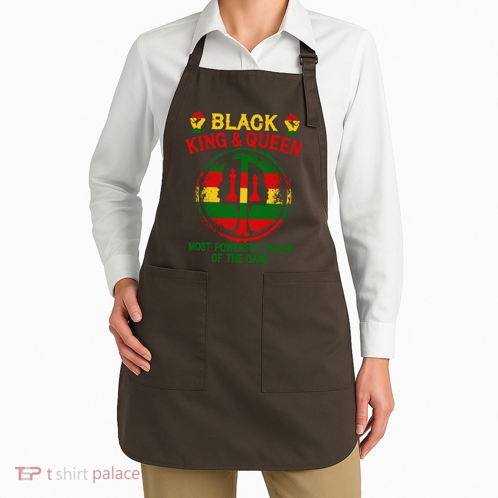 Black King And Queen Most Powerful Pieces Of The Game Apron
