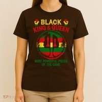 Black King And Queen Most Powerful Pieces Of The Game T-Shirt thumb 4