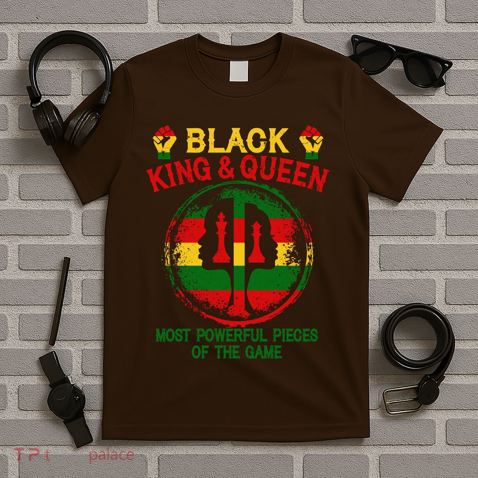 Black King And Queen Most Powerful Pieces Of The Game T-Shirt