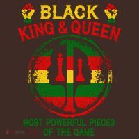 Black King And Queen Most Powerful Pieces Of The Game T-Shirt thumb 7