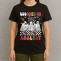 Boo Kkeeper Analyst Halloween Bookkeeper Job Matching Party T-Shirt thumb 4