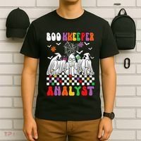 Boo Kkeeper Analyst Halloween Bookkeeper Job Matching Party T-Shirt thumb 6