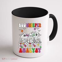 Boo Kkeeper Analyst Halloween Bookkeeper Job Matching Party Coffee Mug thumb 1