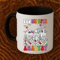 Boo Kkeeper Analyst Halloween Bookkeeper Job Matching Party Coffee Mug thumb 2