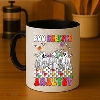 Boo Kkeeper Analyst Halloween Bookkeeper Job Matching Party Coffee Mug thumb 4
