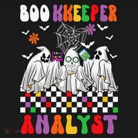 Boo Kkeeper Analyst Halloween Bookkeeper Job Matching Party Women's Hoodie thumb 2