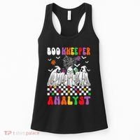 Boo Kkeeper Analyst Halloween Bookkeeper Job Matching Party Women's Tank Top thumb 0