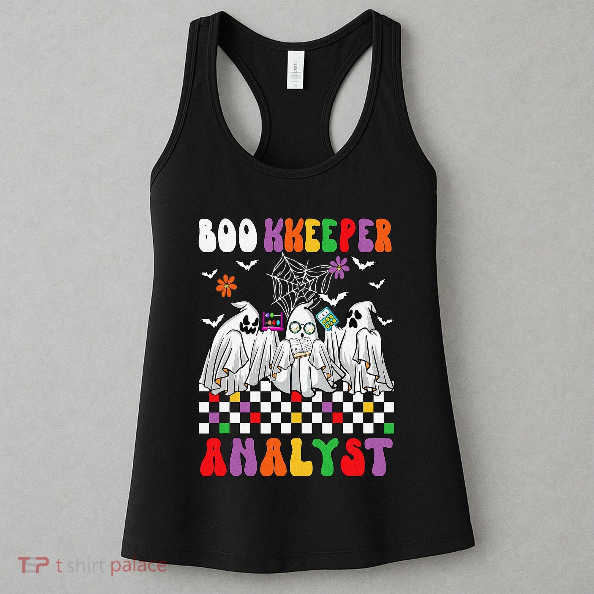 Boo Kkeeper Analyst Halloween Bookkeeper Job Matching Party Women's Tank Top