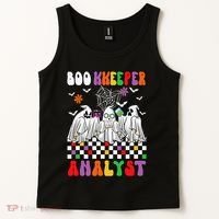 Boo Kkeeper Analyst Halloween Bookkeeper Job Matching Party Tank Top thumb 2