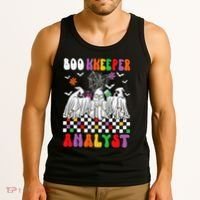 Boo Kkeeper Analyst Halloween Bookkeeper Job Matching Party Tank Top thumb 3