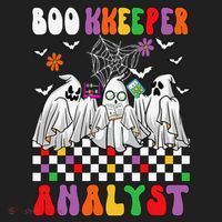 Boo Kkeeper Analyst Halloween Bookkeeper Job Matching Party Golf Towel thumb 3