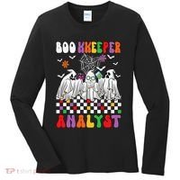 Boo Kkeeper Analyst Halloween Bookkeeper Job Matching Party Women's Long Sleeve Shirt thumb 0