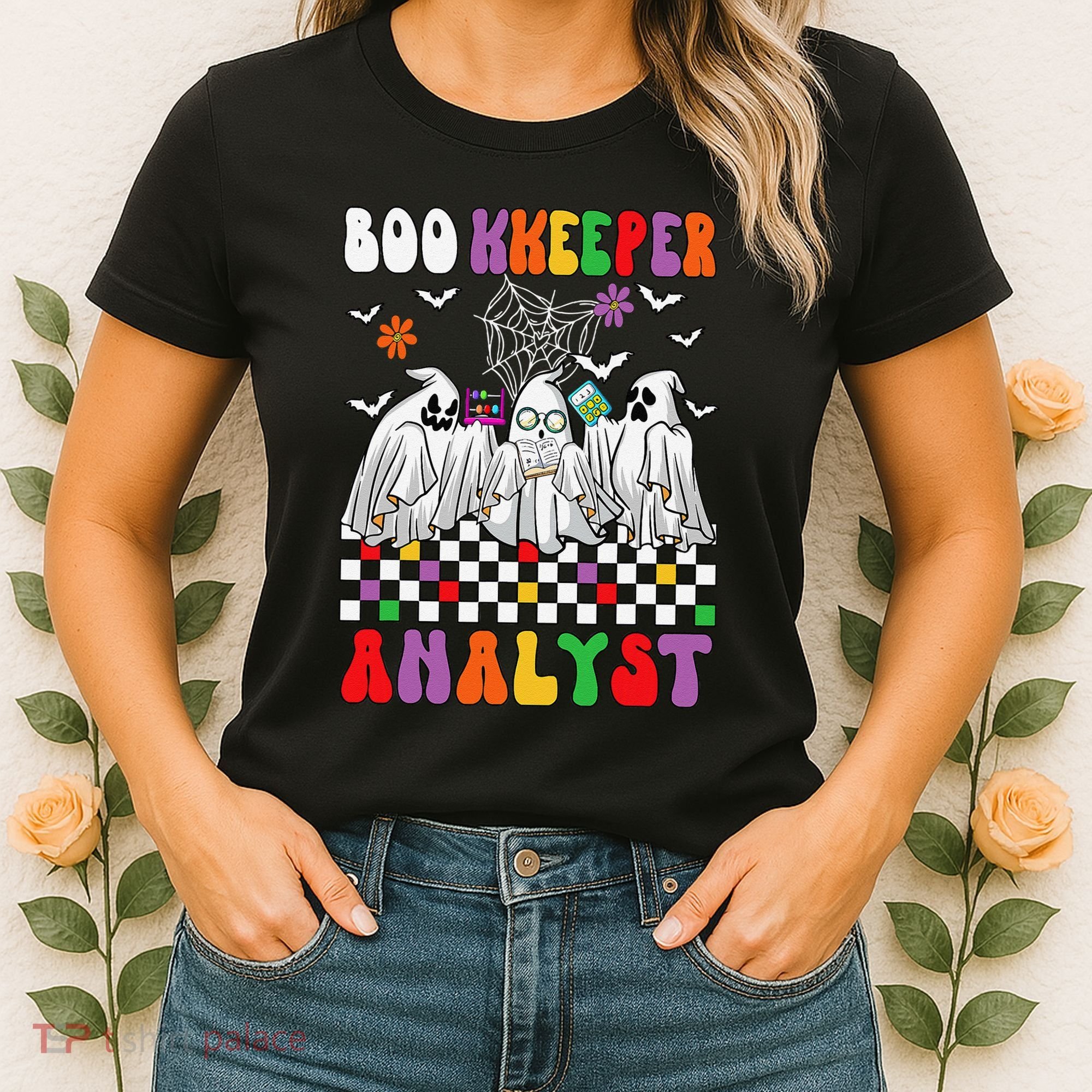 Boo Kkeeper Analyst Halloween Bookkeeper Job Matching Party Women's T-Shirt
