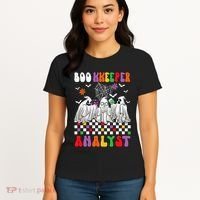 Boo Kkeeper Analyst Halloween Bookkeeper Job Matching Party Women's T-Shirt thumb 4