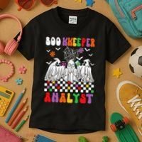 Boo Kkeeper Analyst Halloween Bookkeeper Job Matching Party Kids T-Shirt thumb 3