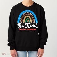 Be Kind Autism Awareness Pattern Rainbow Women's Sweatshirt thumb 0