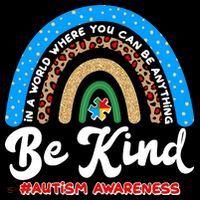 Be Kind Autism Awareness Pattern Rainbow Bucket Hat thumb 4