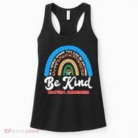 Be Kind Autism Awareness Pattern Rainbow Women's Tank Top thumb 0