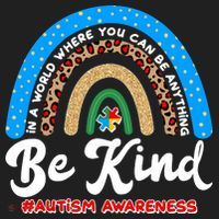 Be Kind Autism Awareness Pattern Rainbow Hat thumb 2