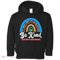 Be Kind Autism Awareness Pattern Rainbow Toddler Hoodie thumb 0