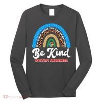 Be Kind Autism Awareness Pattern Rainbow Long Sleeve Shirt thumb 0