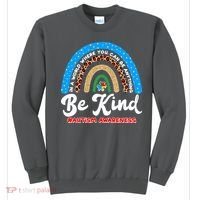 Be Kind Autism Awareness Pattern Rainbow Sweatshirt thumb 0