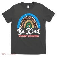 Be Kind Autism Awareness Pattern Rainbow T-Shirt thumb 0