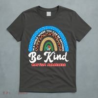 Be Kind Autism Awareness Pattern Rainbow T-Shirt thumb 5