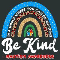 Be Kind Autism Awareness Pattern Rainbow Coaster thumb 2