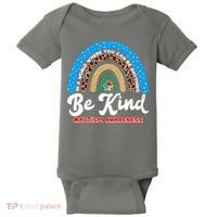 Be Kind Autism Awareness Pattern Rainbow Baby Bodysuit thumb 0