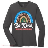 Be Kind Autism Awareness Pattern Rainbow Women's Long Sleeve Shirt thumb 0