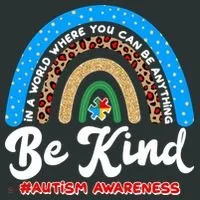Be Kind Autism Awareness Pattern Rainbow Kids Hoodie thumb 5