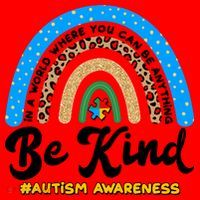 Be Kind Autism Awareness Pattern Rainbow Santa Hat thumb 1