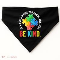 Be Kind Autism Awareness Cute Gift USA-Made Doggie Bandana thumb 0