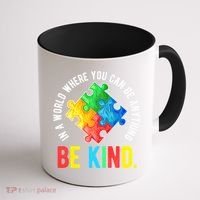 Be Kind Autism Awareness Cute Gift Coffee Mug thumb 1
