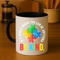 Be Kind Autism Awareness Cute Gift Coffee Mug thumb 4