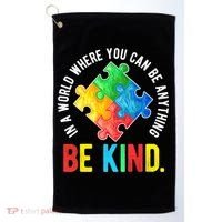 Be Kind Autism Awareness Cute Gift Golf Towel thumb 0