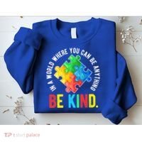 Be Kind Autism Awareness Cute Gift Sweatshirt thumb 2