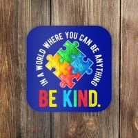 Be Kind Autism Awareness Cute Gift Coaster thumb 0