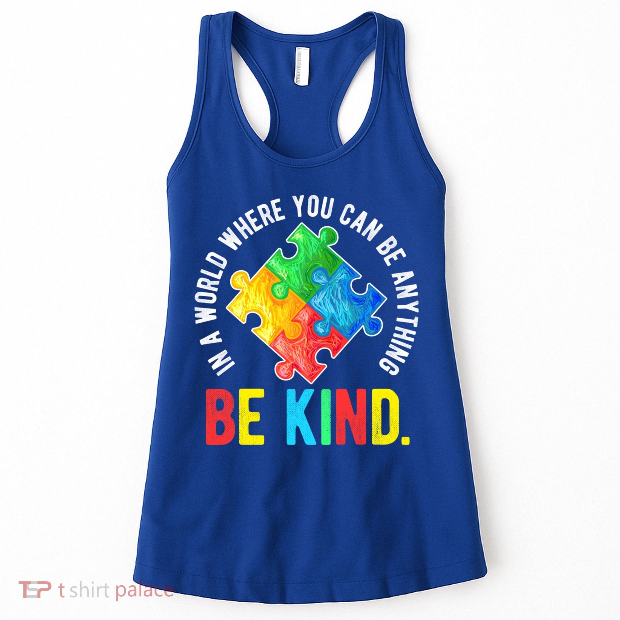 Be Kind Autism Awareness Cute Gift Women's Tank Top