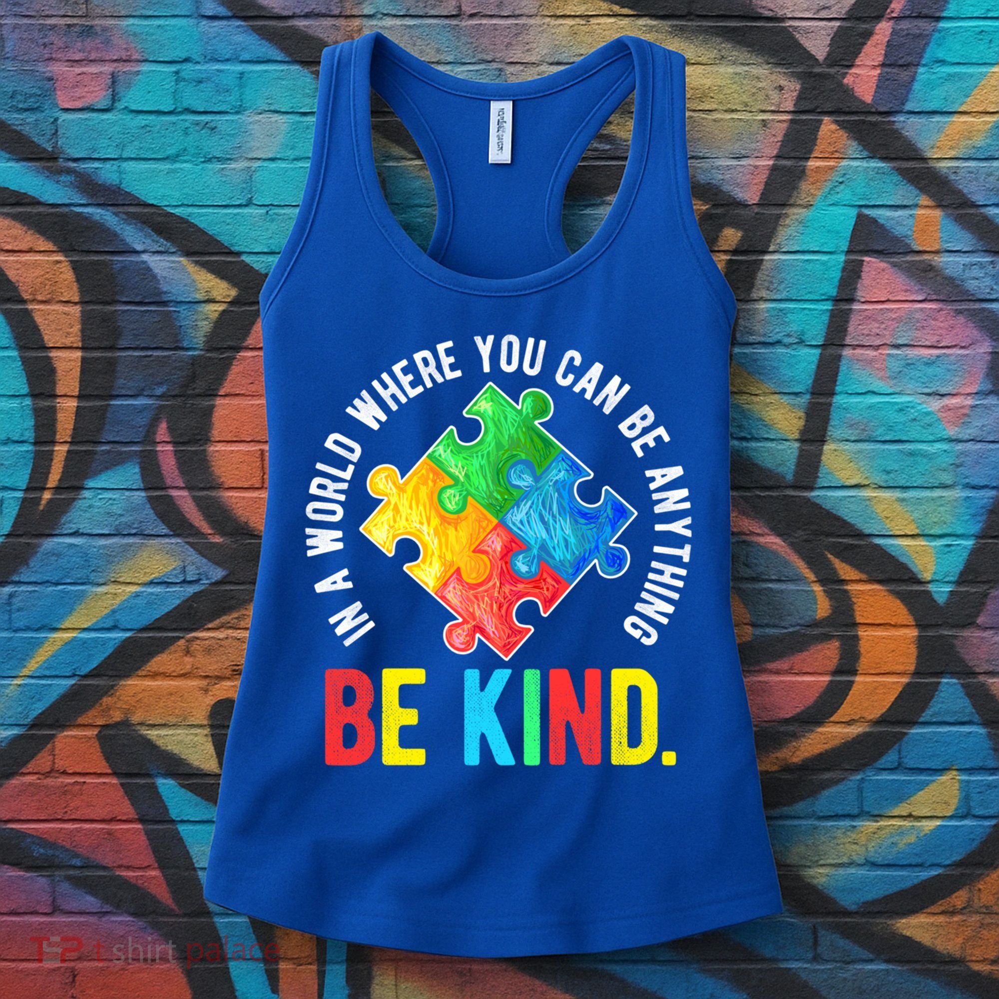 Be Kind Autism Awareness Cute Gift Women's Tank Top