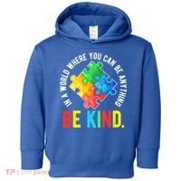 Be Kind Autism Awareness Cute Gift Toddler Hoodie thumb 0