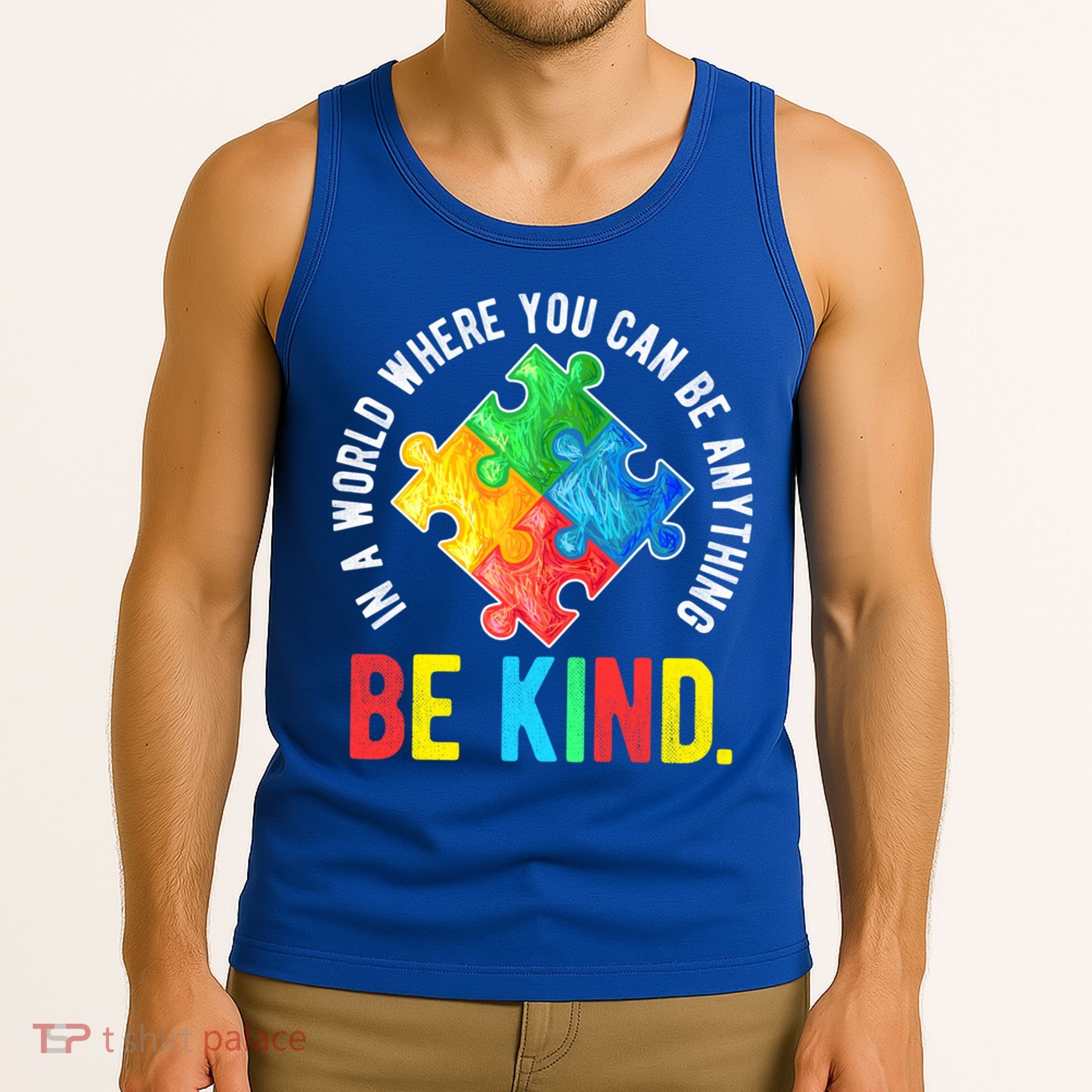 Be Kind Autism Awareness Cute Gift Tank Top