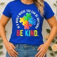 Be Kind Autism Awareness Cute Gift Women's T-Shirt thumb 2