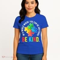 Be Kind Autism Awareness Cute Gift Women's T-Shirt thumb 4