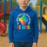 Be Kind Autism Awareness Cute Gift Kids Hoodie thumb 2