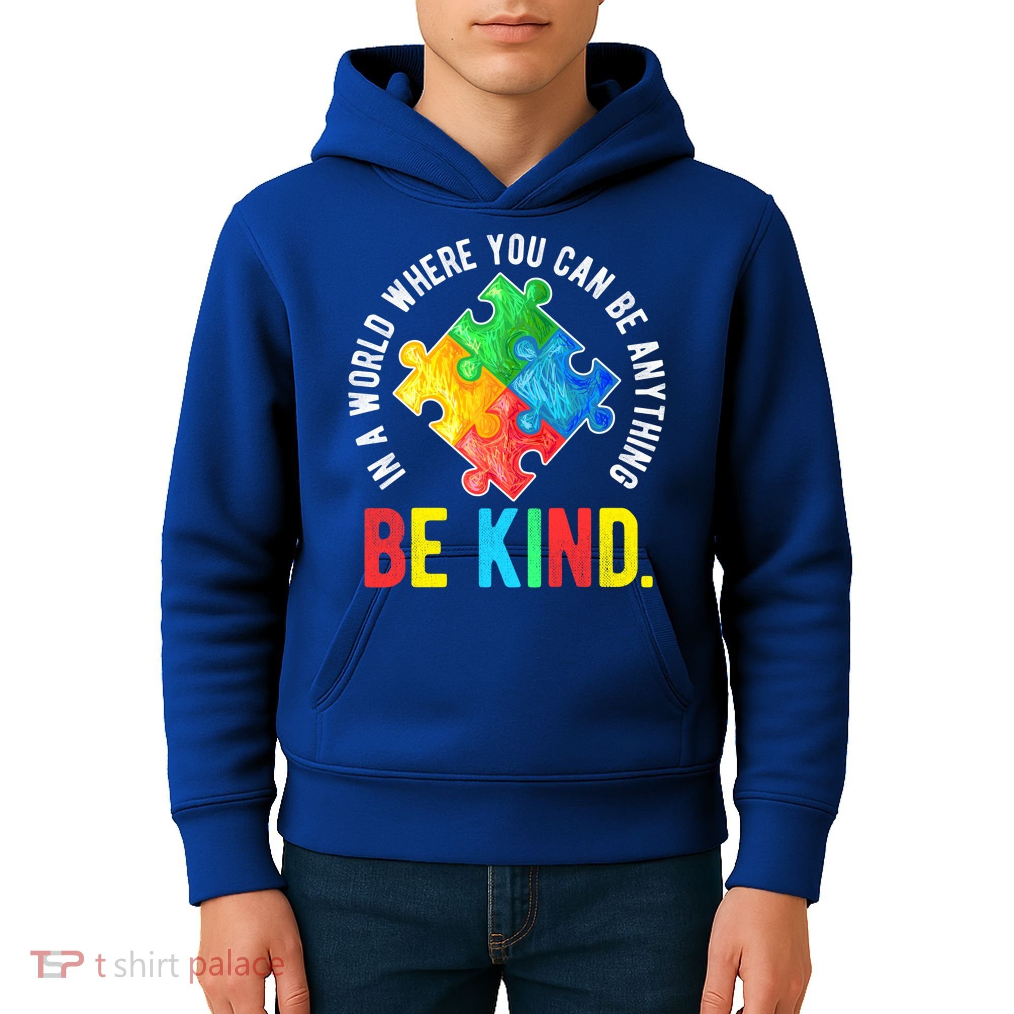 Be Kind Autism Awareness Cute Gift Kids Hoodie