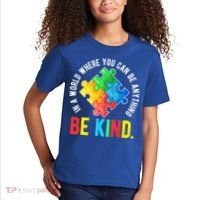 Be Kind Autism Awareness Cute Gift Kids T-Shirt thumb 2