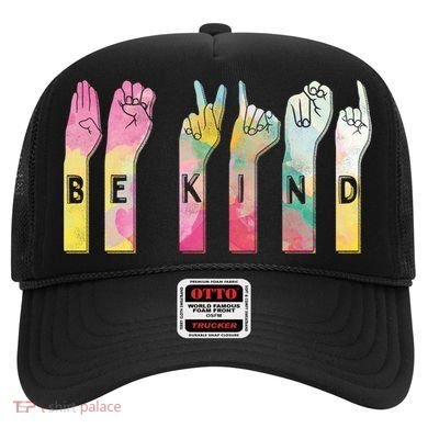 Be Kind Asl Alphabet American Sign Language Gift Hat