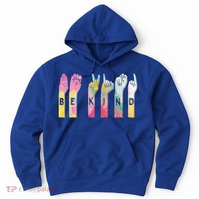 Be Kind Asl Alphabet American Sign Language Gift Hoodie